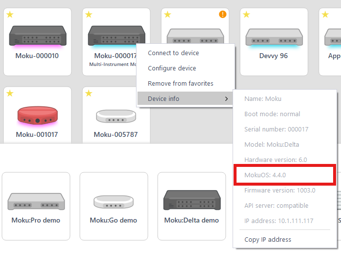 MokuOS version